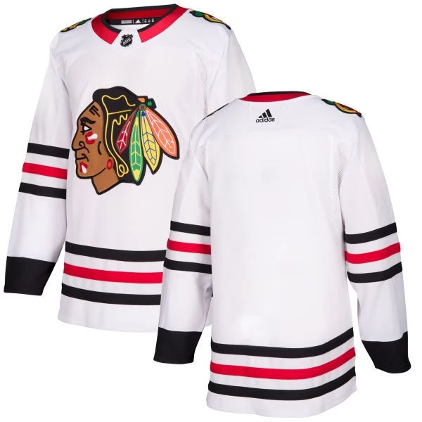 Herren Chicago Blackhawks Eishockey Trikot Blank Weiß Authentic